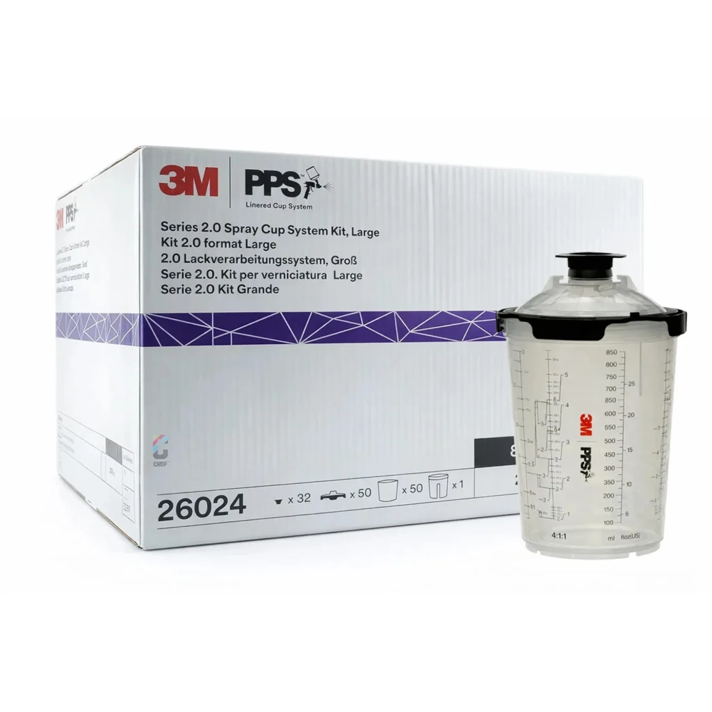 3M PPS Tazze monouso per verniciare (850 ML) 200 Micron 50pz