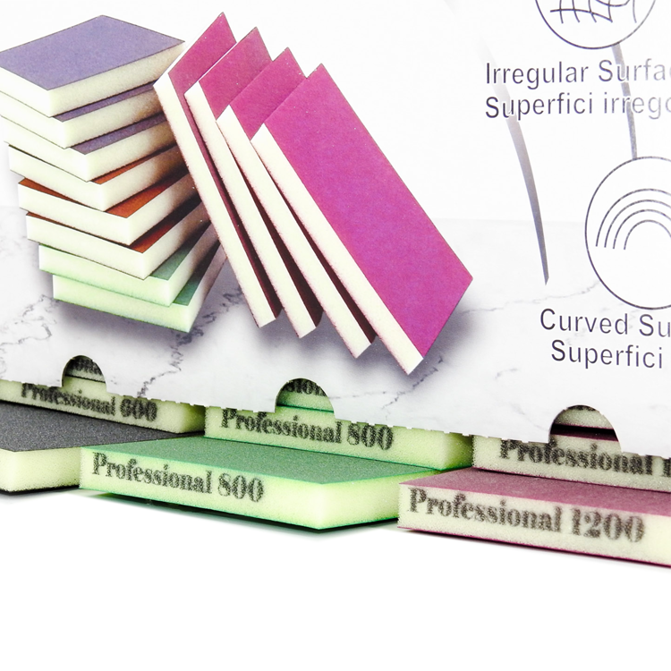 Box 60 Spugne Miste Spugnette Abrasive Premium Grana 600 / 800 / 1200 - immagine 4