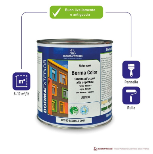 Smalto Alta Copertuta 3In1 Ral 5017 Blu Traffico Lucido 90 Gloss