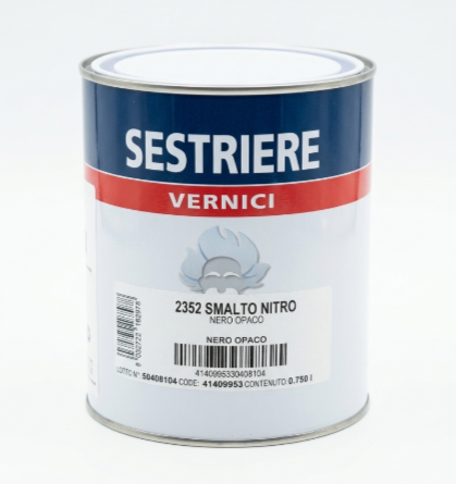 Smalto Nitro Industriale 2352 Nero Opaco 750Ml Sestriere