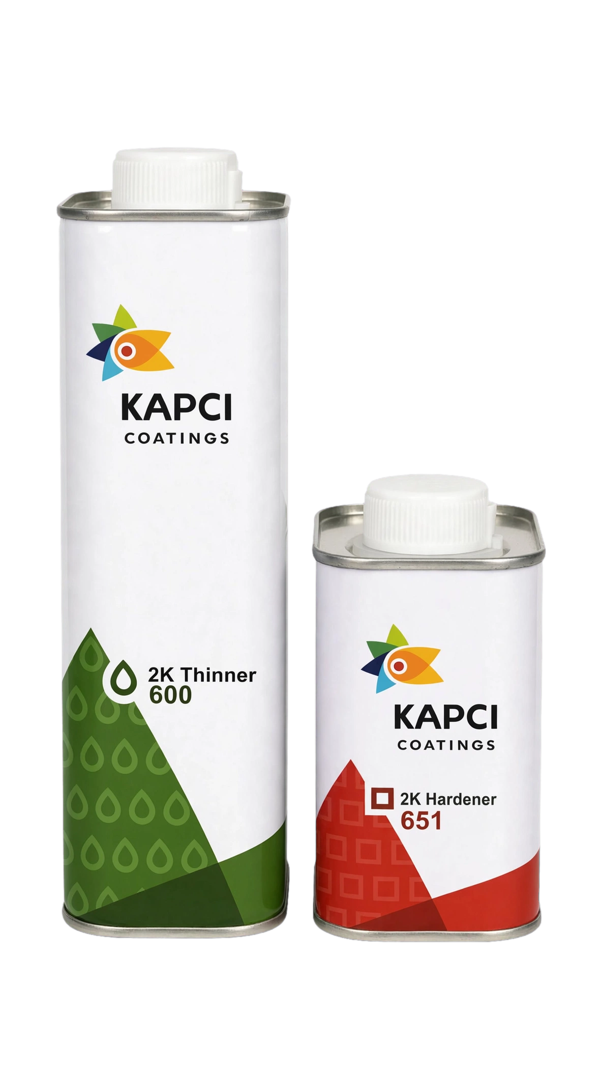 Kit Kapci Coatings - 2K Thinner 600 + 2K Hardener 651 - Diluente + Ind