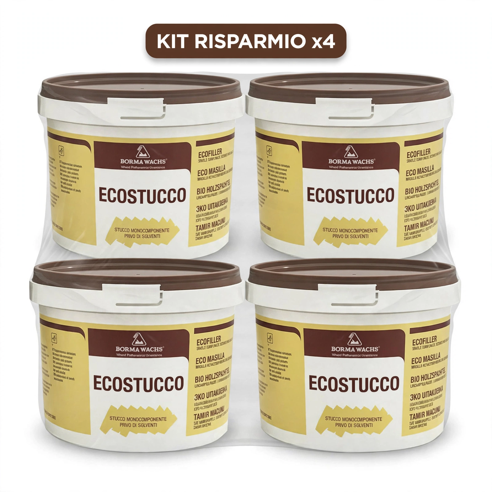 Pack 4 Ecostucco Rovere Chiaro Cod.51 500Gr