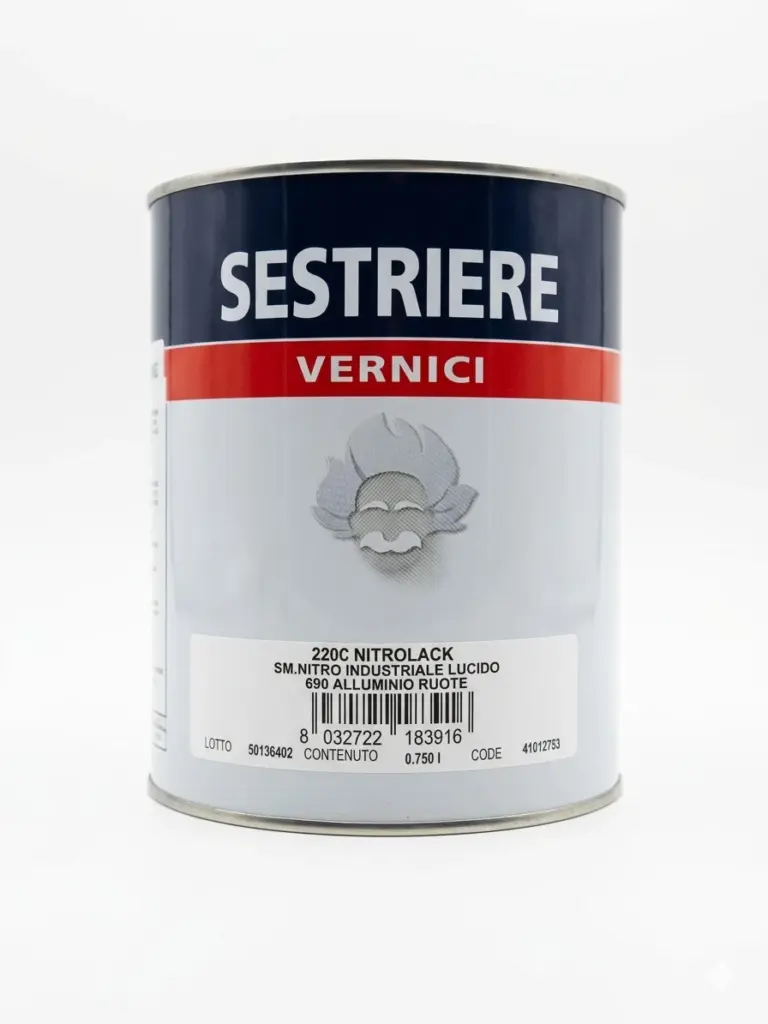 Smalto Nitro Industriale 2200 Nitro Lack Aluminio Lucido Ruote 750Ml
