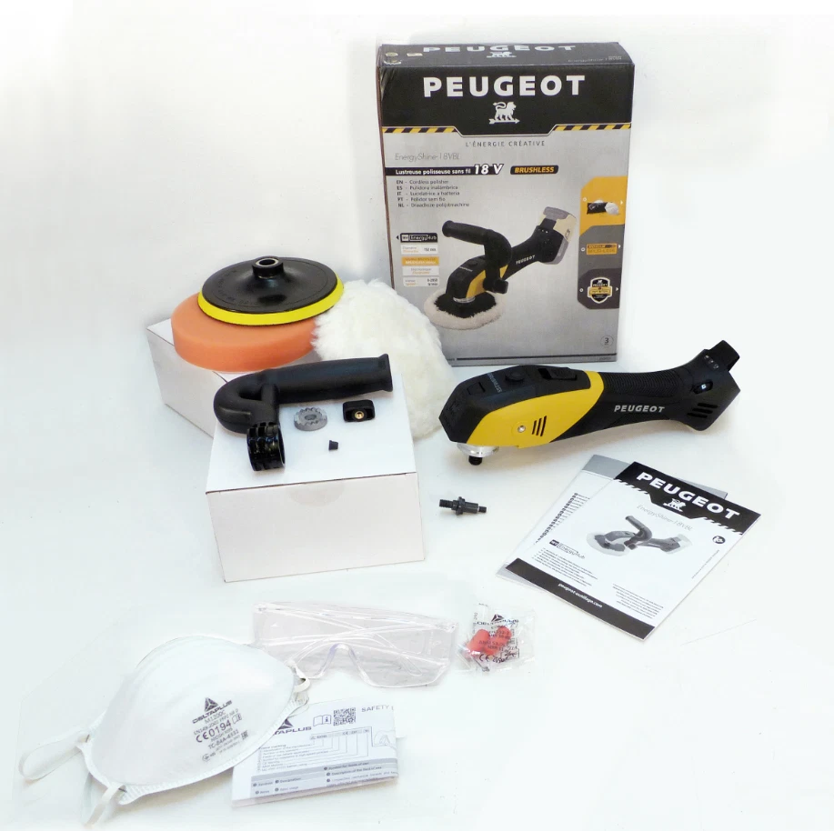 Kit Lucidatrice Elettrica A Batteria Peugeot Outillage Energyshine-18V
