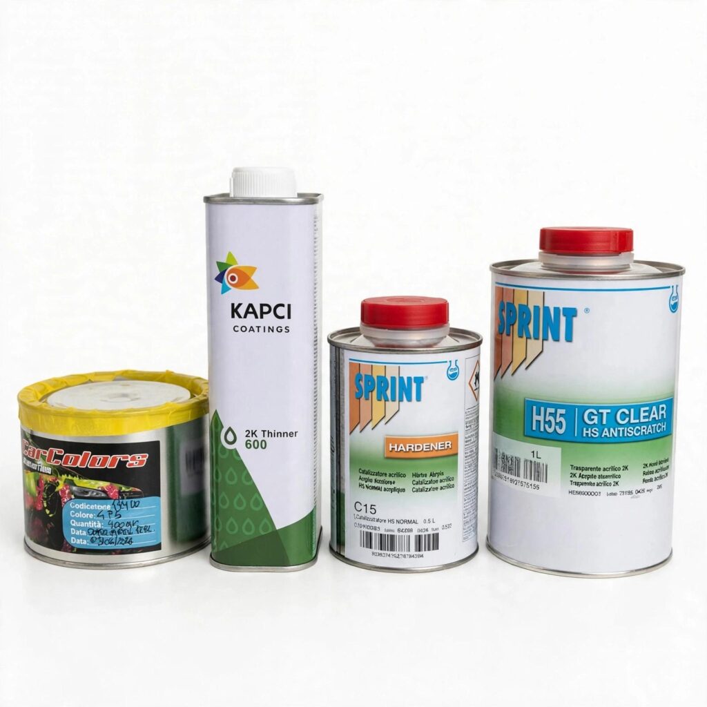 Kit Trasparente Auto 2K Hs Kapci 6030 400 + Catalizzatore 6035 - Professionale