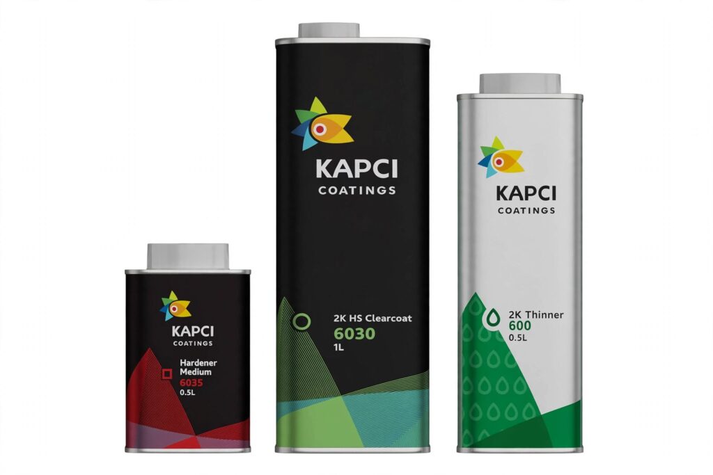 KIT Trasparente 2K HS Kapci 6030 1L +Catalizzatore 6035 0,5L + Diluente 600 0,5L